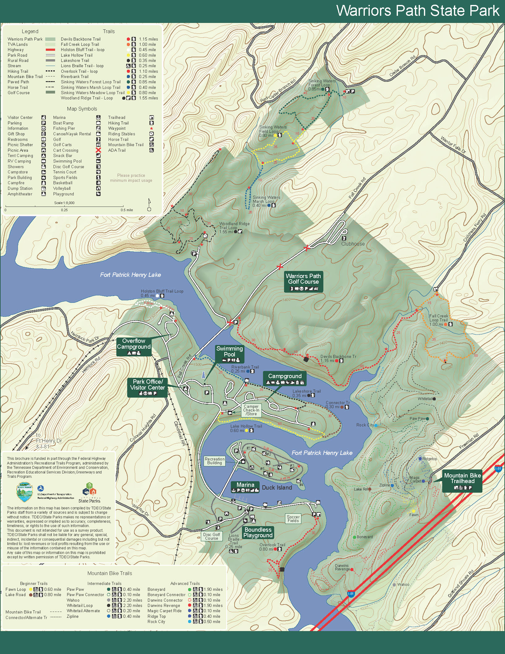 Warriors Path State Park Camp Hike Bike Boat Roam Lab