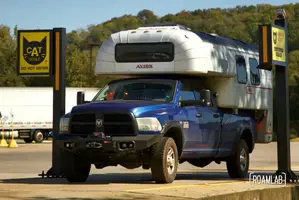 Taking the CAT Scale Truck Camper Challenge