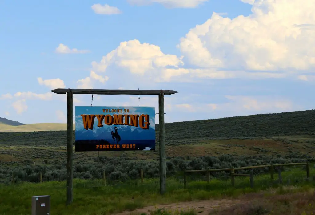 Entering Wyoming