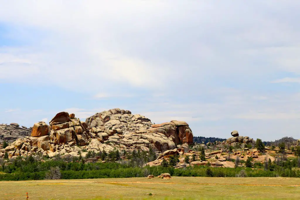 Rock formations lacing Highway 80 make Wyoming an eminently drivable state.