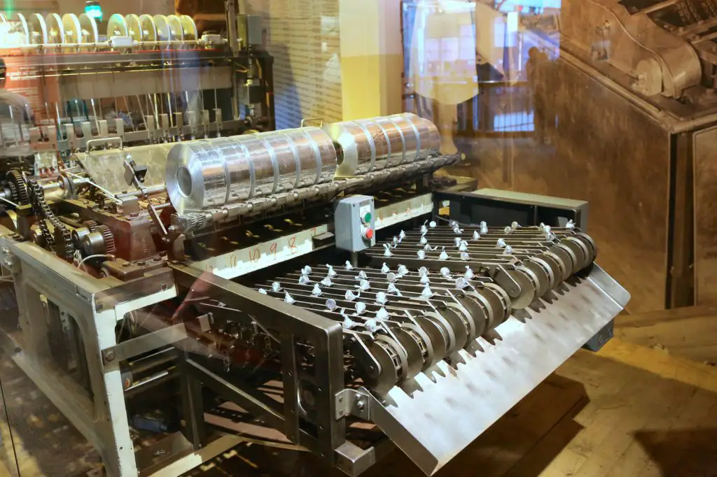 Hershey's Kiss wrapping machine.