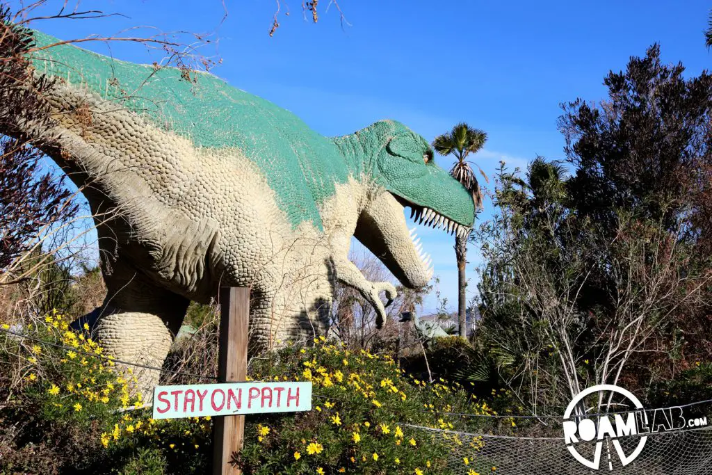 One of many additional dinosaurs of many sizes on display.