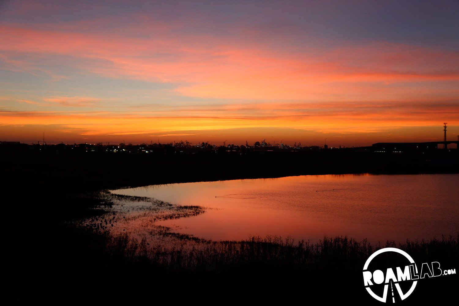 Sunset over Surfside Beach, Texas