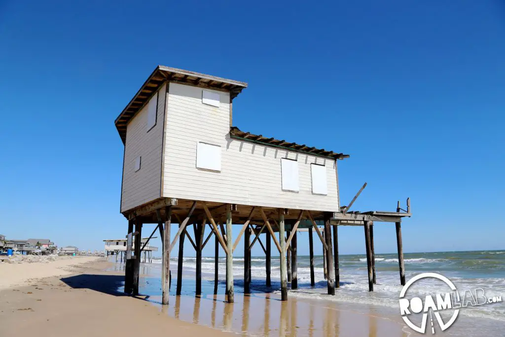 All the structures built up around Surfside were prepared for one degree or other of hurricane. Once could get a sense for how long any house was calculated to last by how long the stilts were. Many a shorter beach property was condemned.