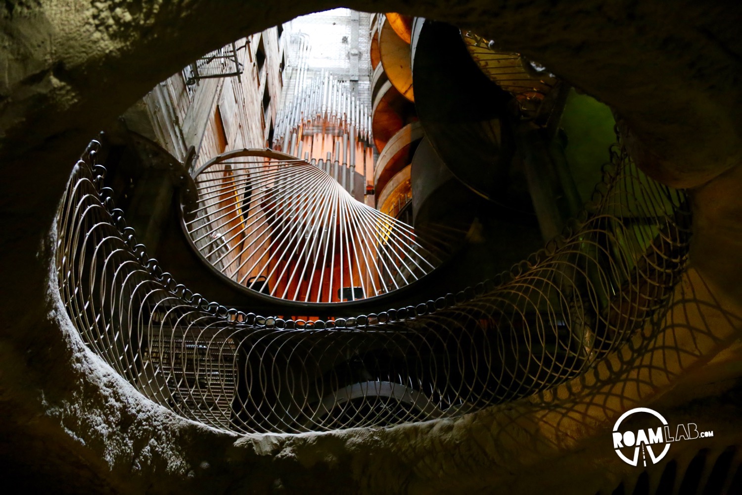 Crawling through the winding passages of the museum can be a truly surreal experience—particularly when traveling through spiraling wire mesh, unsure where, or even if, you will get out.