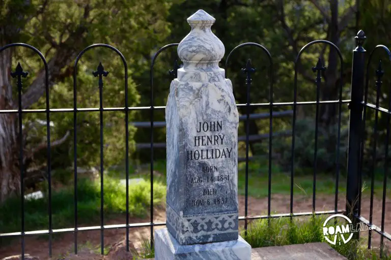 The grave marker for Doc Holiday...which does not mark Holiday's grave. Or does it?