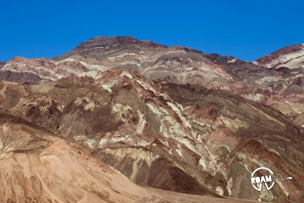 The painted mountain sides along Artist Drive