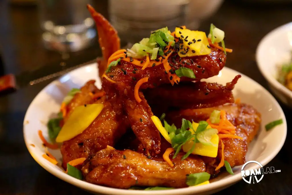 The Sticky Icky Chicken Wings smelled a lot better than one would expect anything with that name to smell. They also tasted quite good.