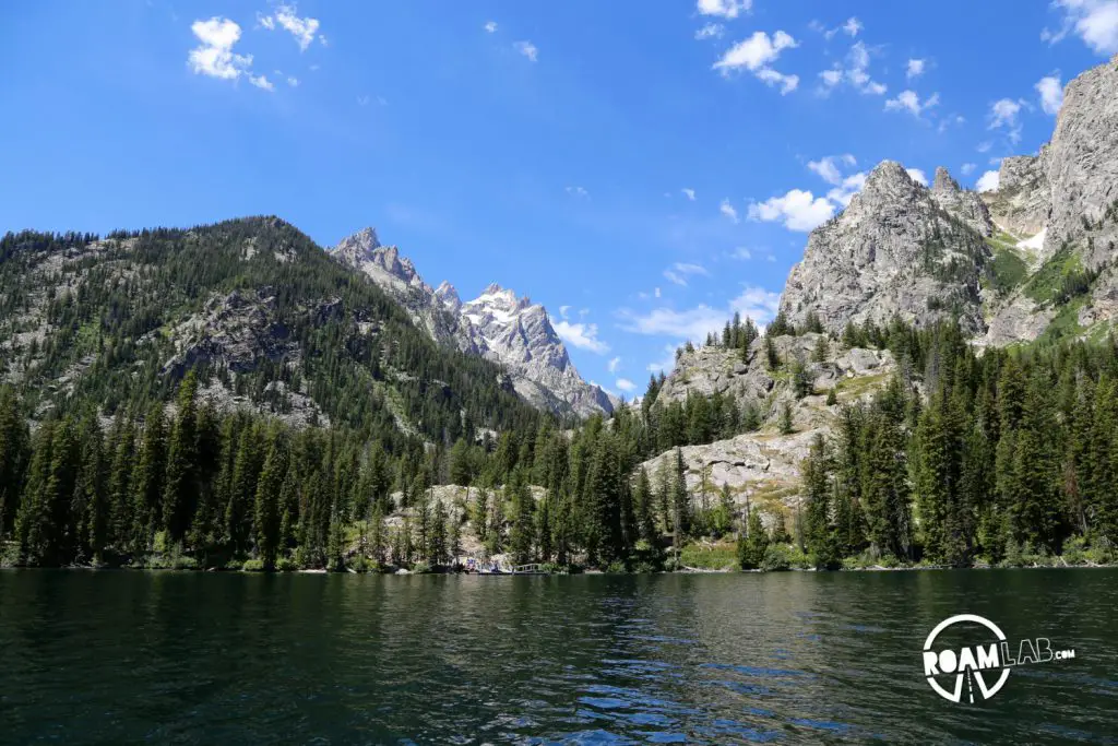 Approaching the dock from the the Jenny Lake ferry.