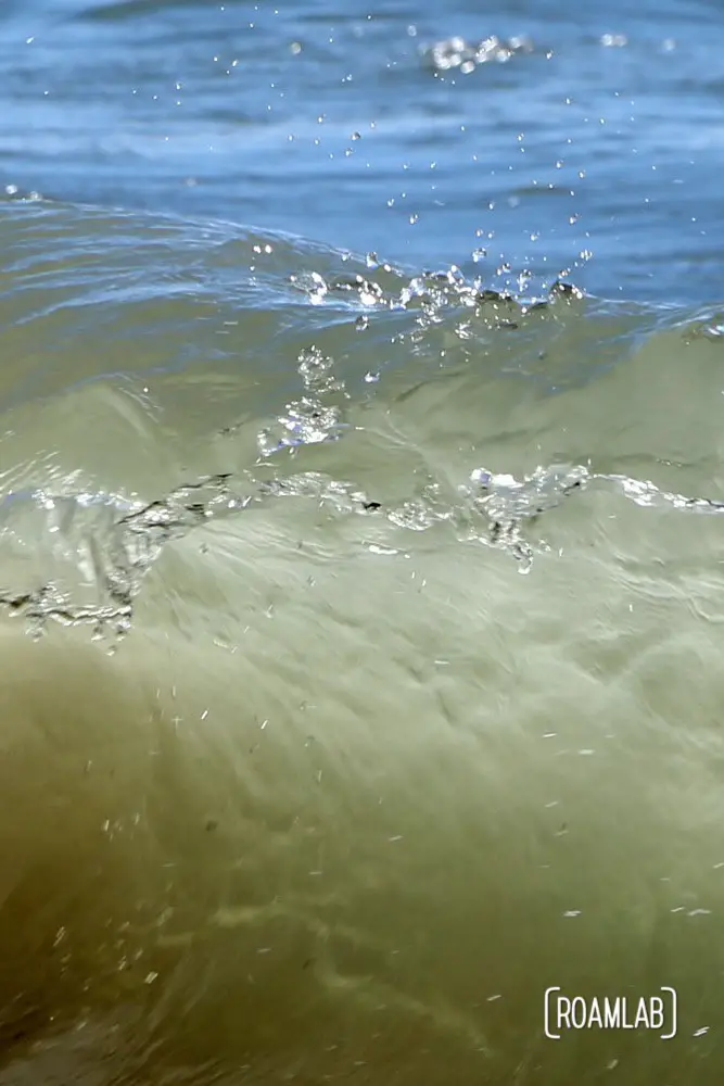 Waves along Lake Michigan.