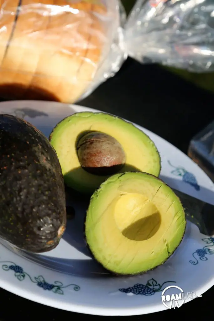Sure, avocados require a little extra care not to smash them while traveling, but that means we get to enjoy them in the Camper’s Club Sandwich.