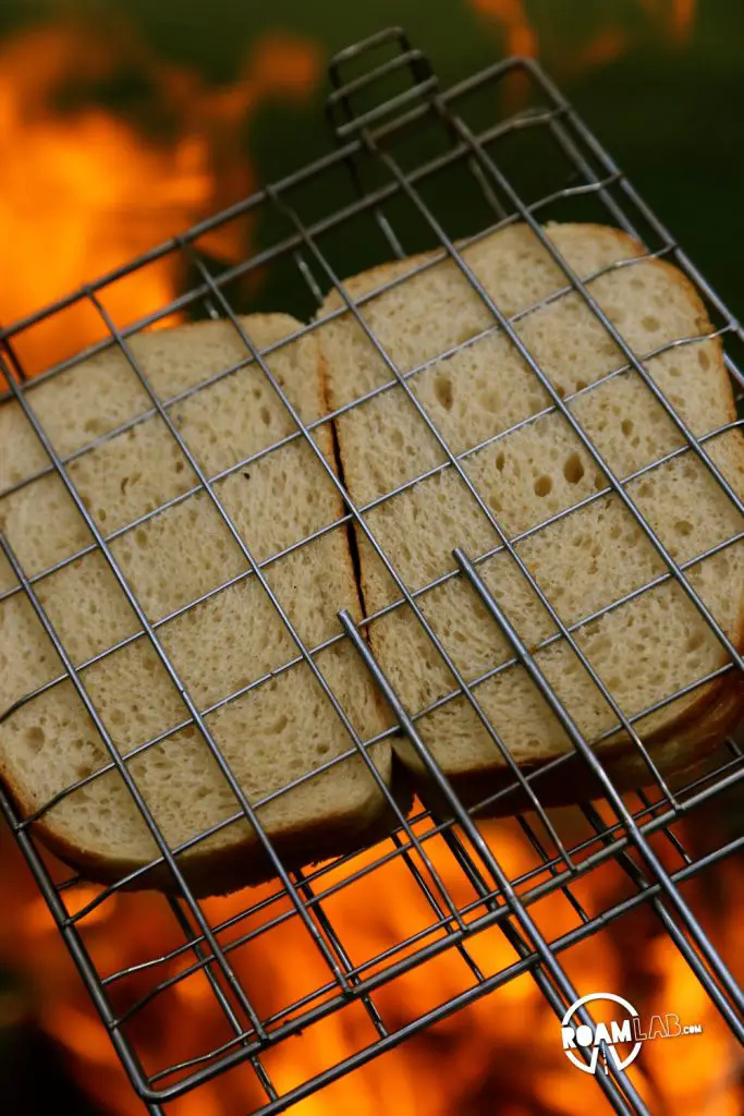 Our meal just got heated up with the Glamper’s Bacon Brie Apricot Toasted Sandwich.