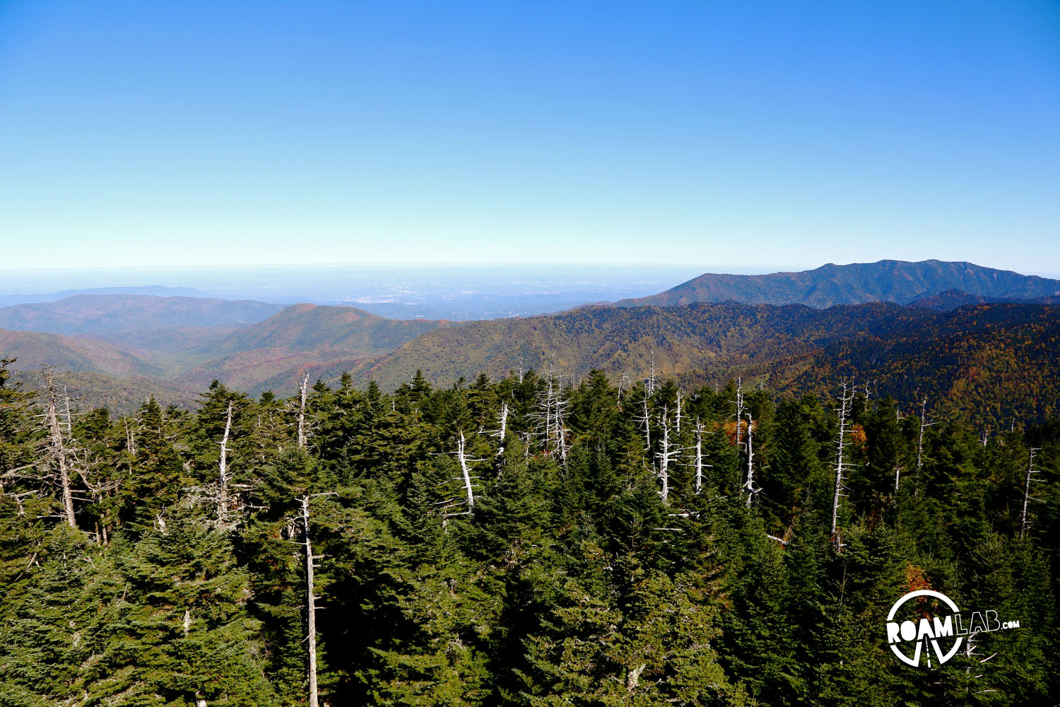 The hike to the top of Clingman's Dome may be steep but the end is an amazing vista of the Great Smoky Mountains National Park.