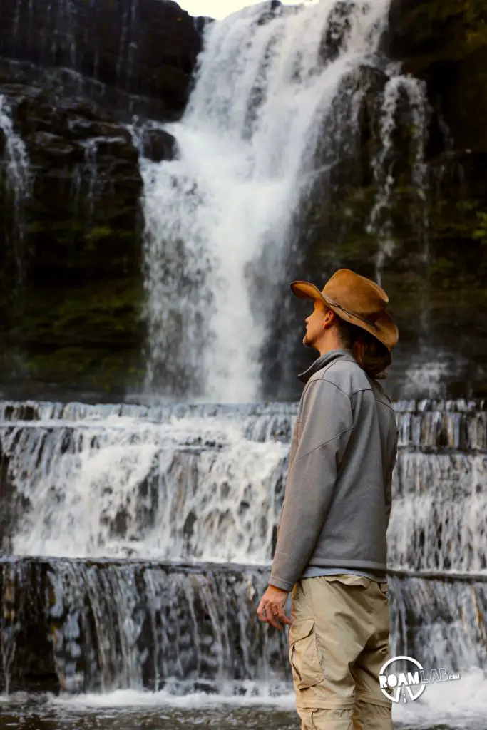 Cummins Falls State Park is located halfway between Nashville and Knoxville, Tennessee.  That makes it the ideal getaway for both cities in wanting a some a hike, a waterfall,  and an amazing water hole all in one place.