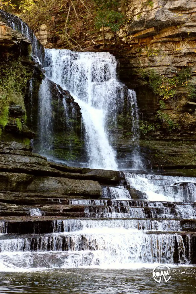 Cummins Falls State Park is located halfway between Nashville and Knoxville, Tennessee.  That makes it the ideal getaway for both cities in wanting a some a hike, a waterfall,  and an amazing water hole all in one place.