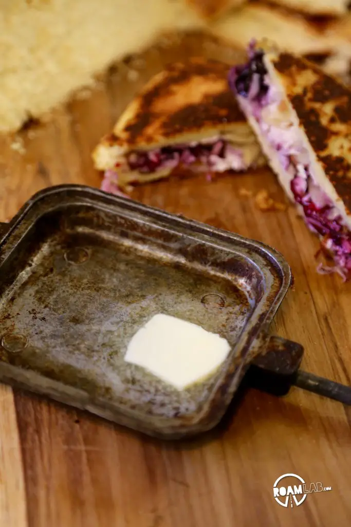 There is a day of adventure ahead of us, and it all starts with a little breakfast number that I like to call: Camper's Blueberry Almond Stuffed French Toast.