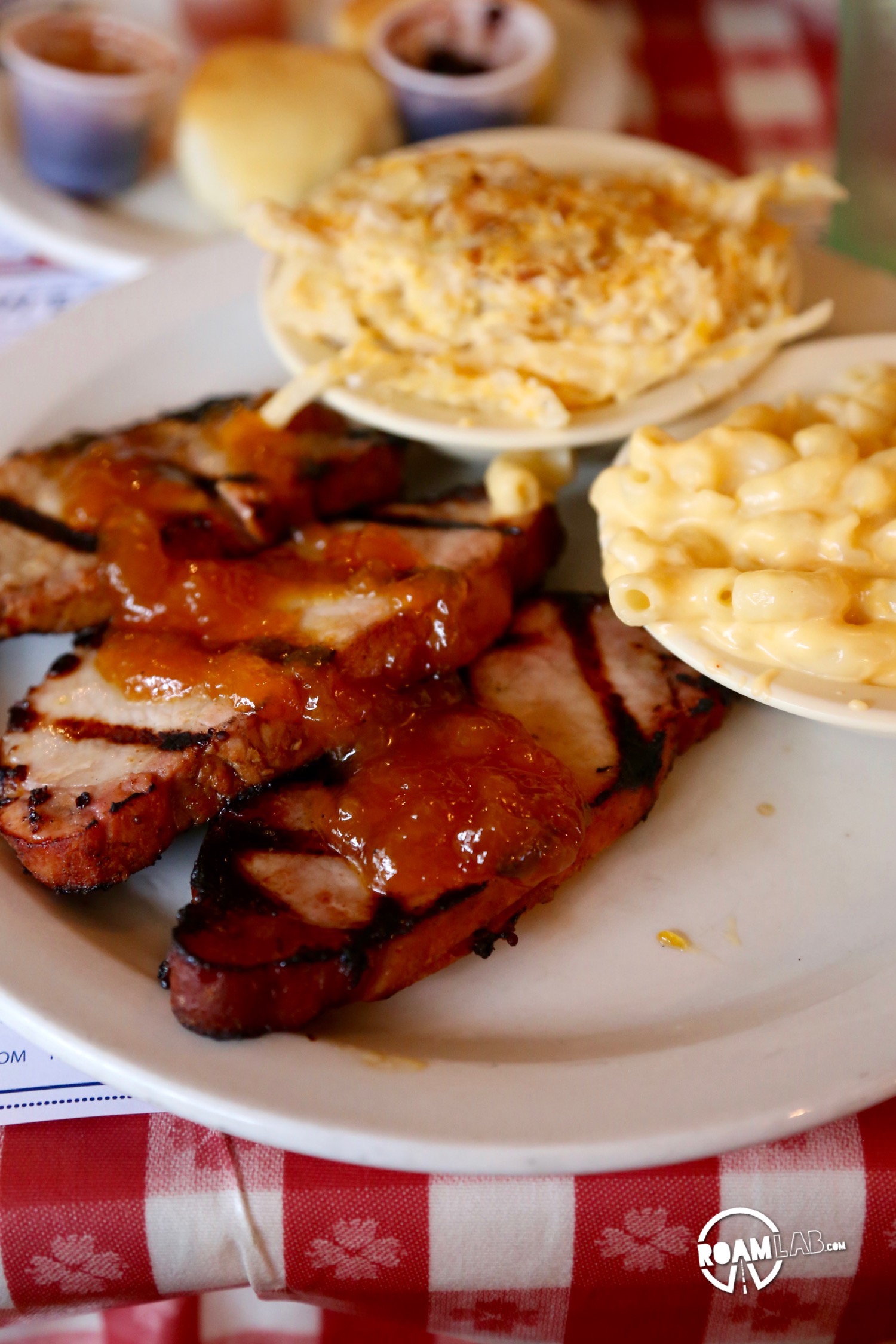 Enjoying some classic southern cooking at the Loveless Cafe in Nashville, Tennessee.