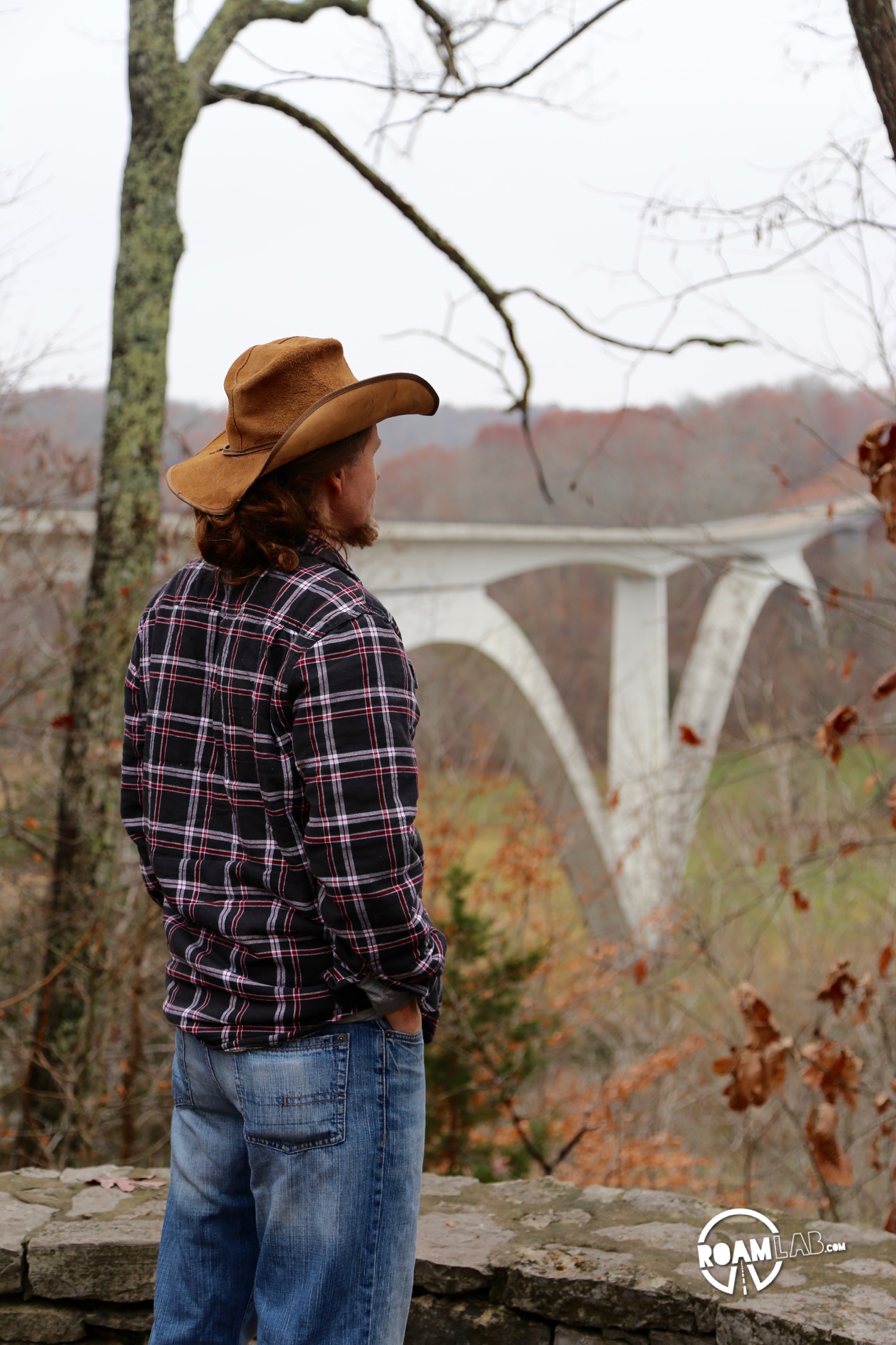 Overlooking the Double Arch Bridge along the Natchez Trace Parkway.