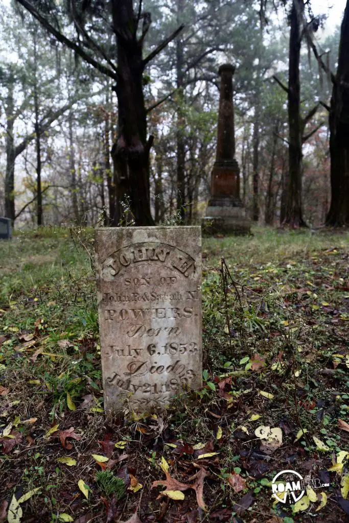 Very little of Rocky Springs has been left standing aside from the old church, a few gravestones, and two safes. Cholera, erosion, and the Civil War devastated this once prosperous farming community along the Natchez Trace.  The heavy, grey skies only added to the eery ambiance as we explored the remains.
