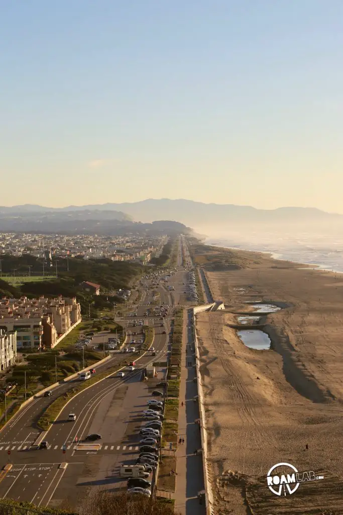 Sutro is a name that can be found across San Francisco but it is most notable in the sunset district where Ozymandias-like ruins of the mining tycoon are now overwhelmed by the natural beauty of the Pacific Coast.