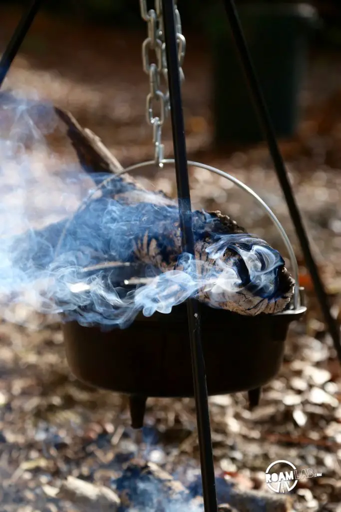 In this year's holiday haul, I got a dutch oven and cooking tripod.  Obviously, it meant we had some cooking to do.
