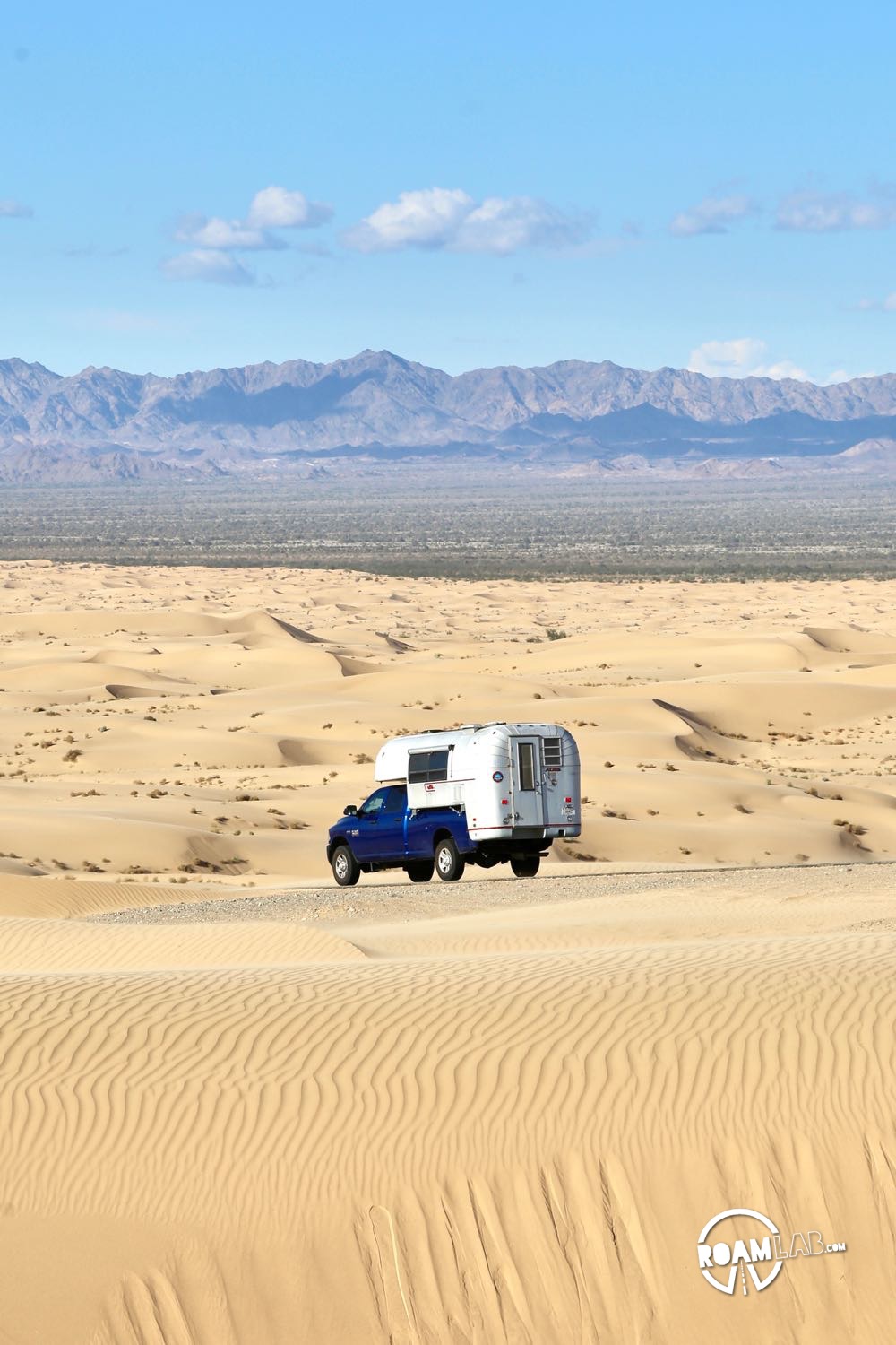 Driving across the Algodones Dunes in the Imperial Sand Dunes Recreation Area