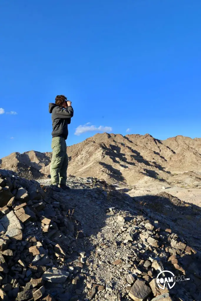 Surveying the ruins of Tumco Ghost Town
