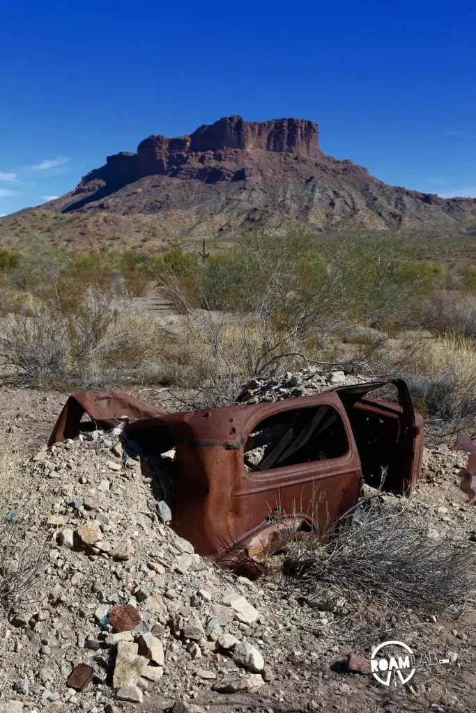 An abandoned truck in the Kofa National Wildlife Refuge, Arizona.