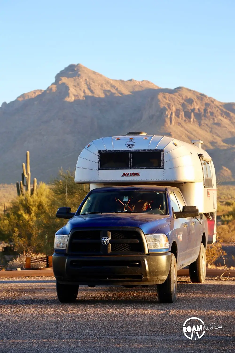 Our Avion Ultra C11 truck camper at Picacho Peak State Park, Arizona
