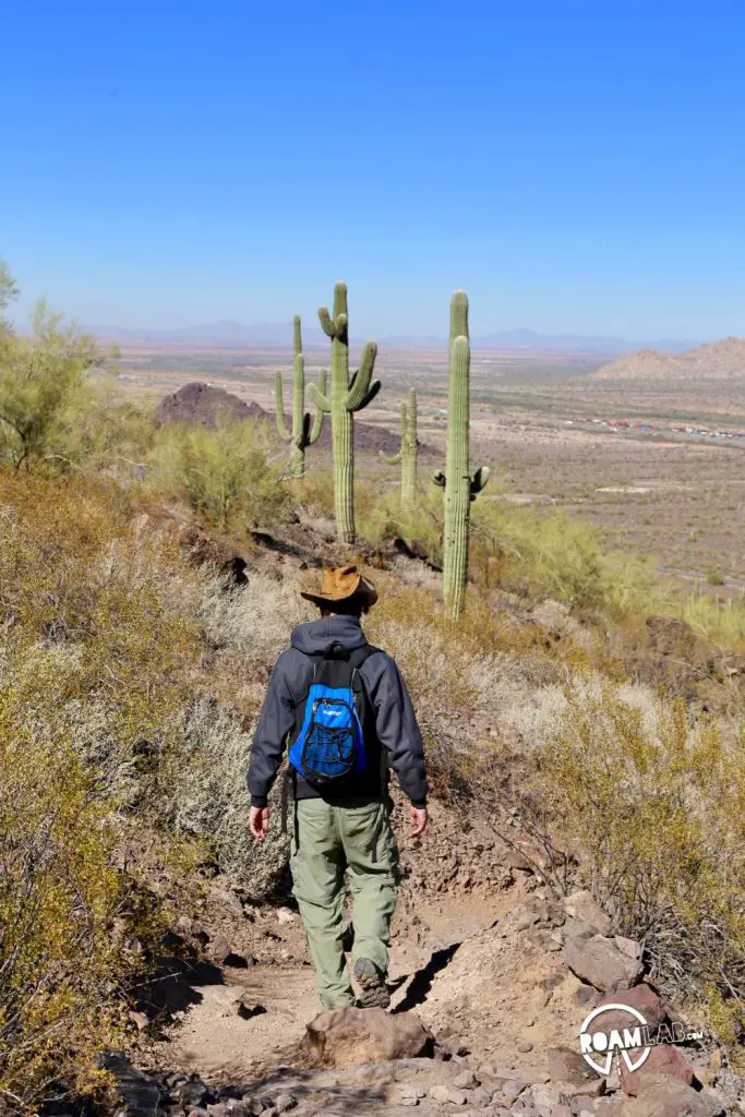 A rare flat stretch of trail while hiking Picacho Peak State Park, Arizona