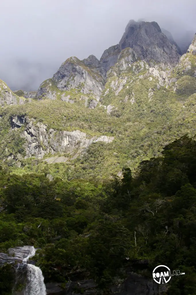 Discovering disappearing waterfalls, fur seals, black choral, alpine parrots, and mirror lakes, while hiking Milford Sound, New Zealand.