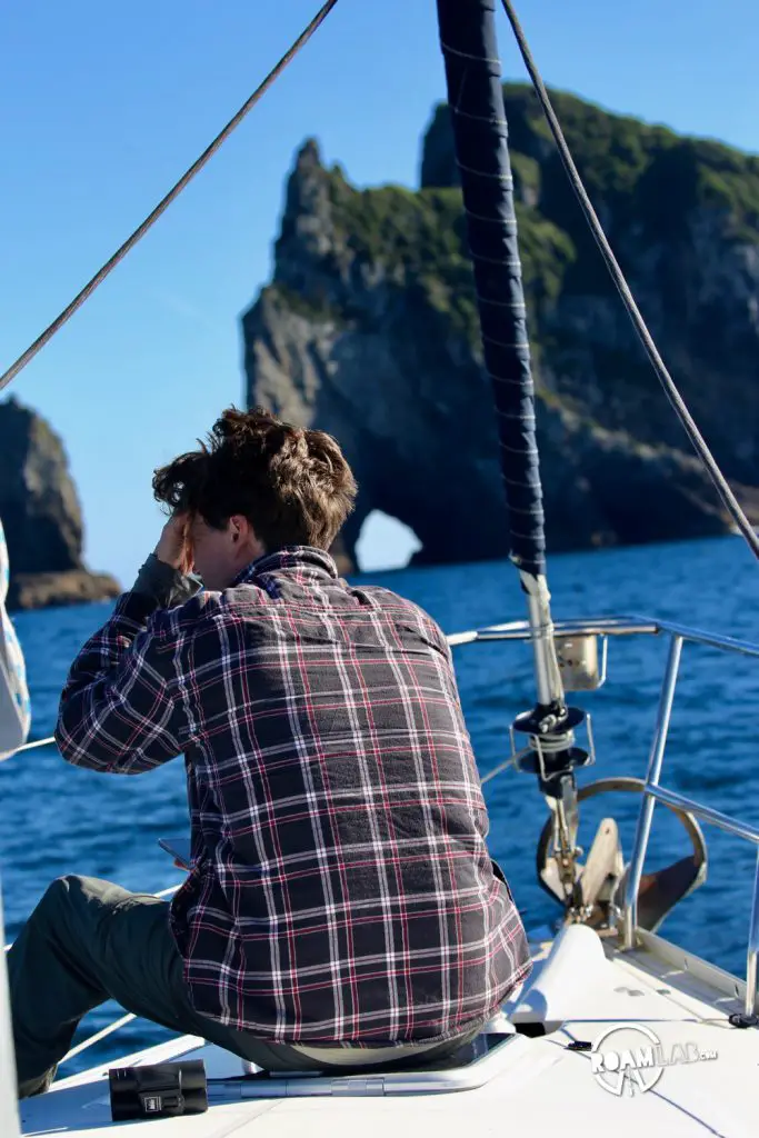 Back around Cape Brett and Motu Kōkako to hike Moturua Island and anchor in Paradise Bay, Urupukapuka Island in the Bay of Islands, New Zealand.