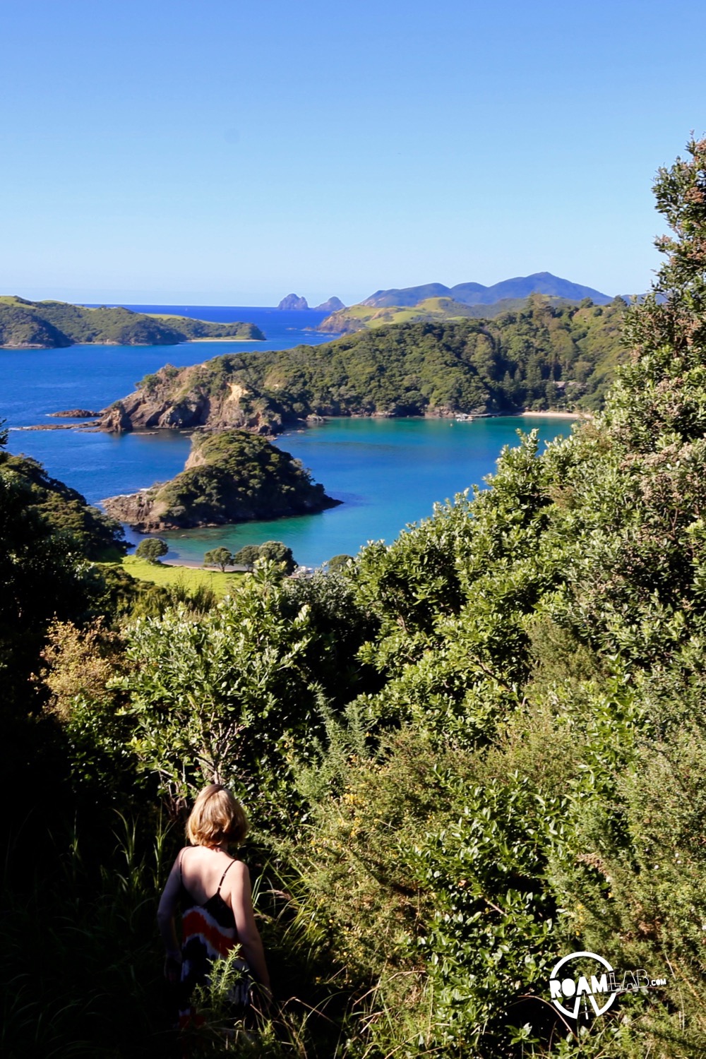 Back around Cape Brett and Motu Kōkako to hike Moturua Island and anchor in Paradise Bay, Urupukapuka Island in the Bay of Islands, New Zealand.