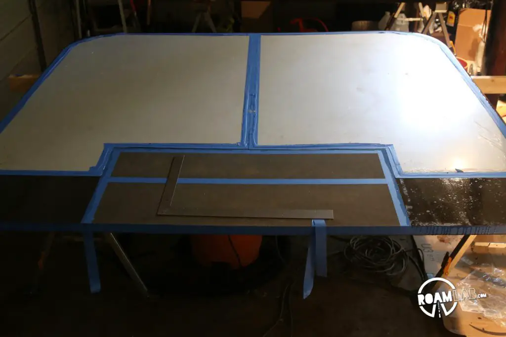 Aluminum epoxied in place on the cabover base.