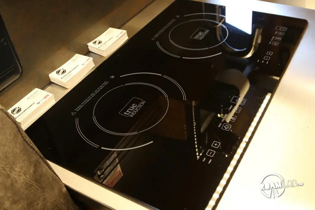 Inductive cook top at the Overland Expo East 2018