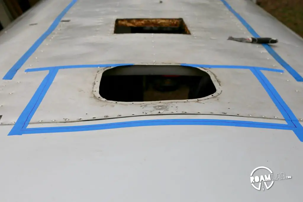 Installing a roof hatch into an Avion truck camper may be more complicated than expected but it's totally worth it!