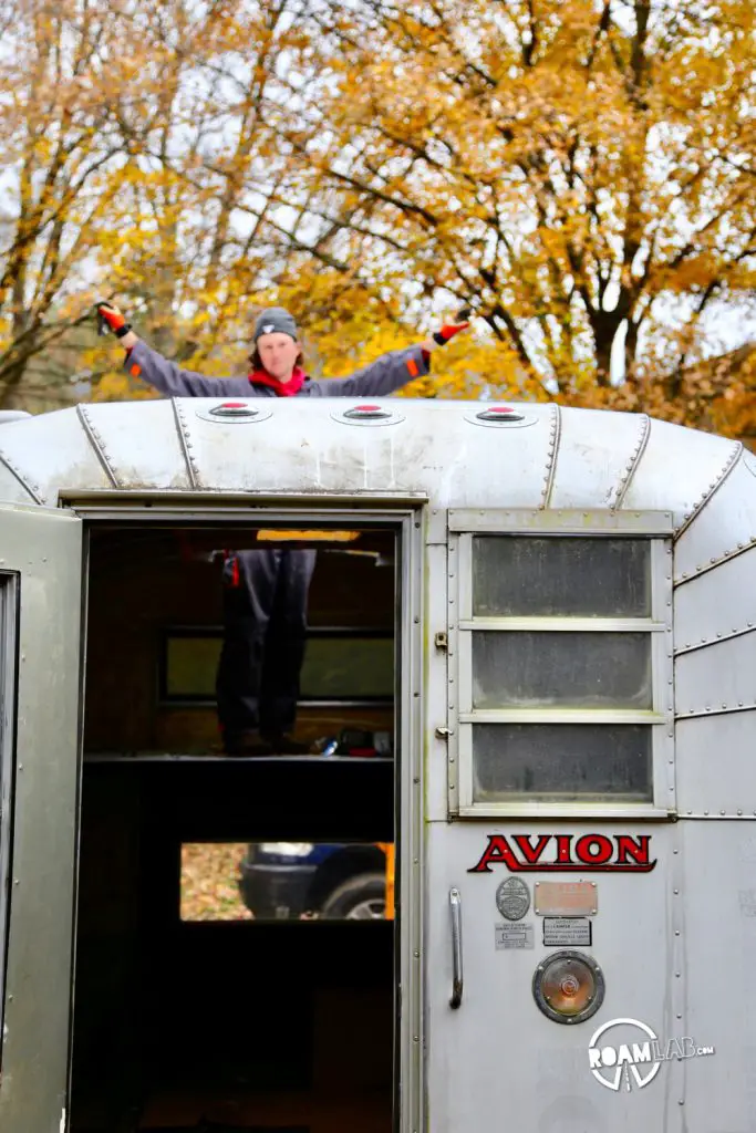 Installing a roof hatch into an Avion truck camper may be more complicated than expected but it's totally worth it!