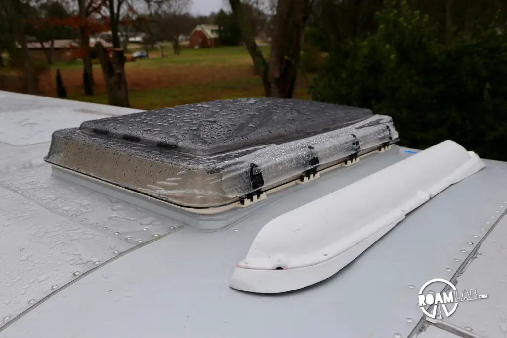 Installing a roof hatch into an Avion truck camper may be more complicated than expected but it's totally worth it!