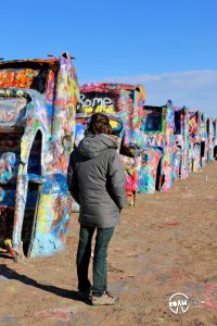 It's a road tripper's dream: yards away from historic Route 66 is the quirky art installation of Cadillac Ranch.