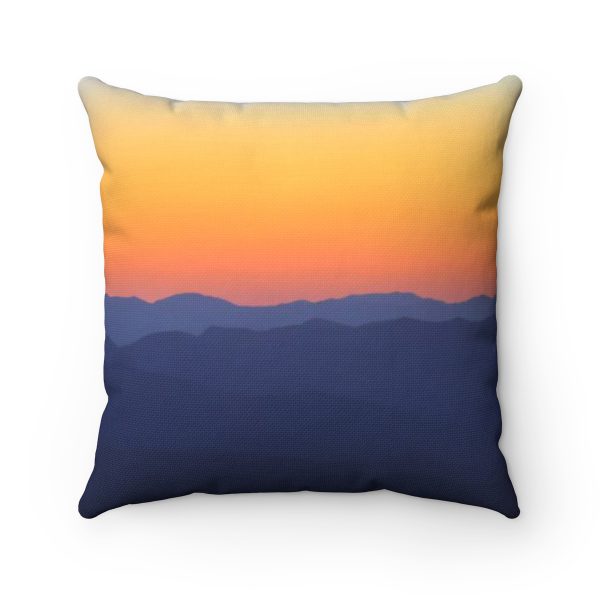 Sunset Over The Great Smoky Mountains <span>Square Pillow</span>