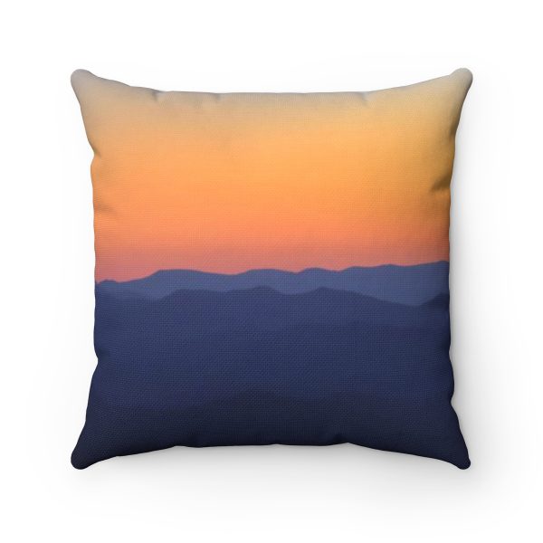 Sunset Over The Great Smoky Mountains <span>Square Pillow</span>