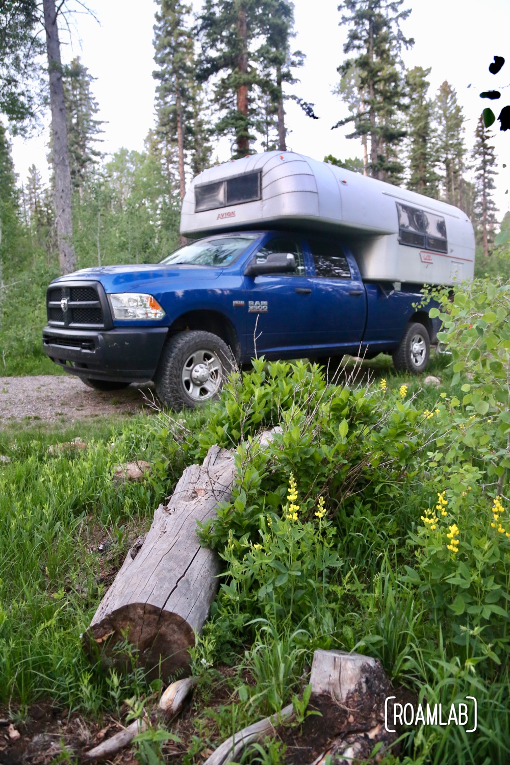 Truck camper at the Iron Spring Campground