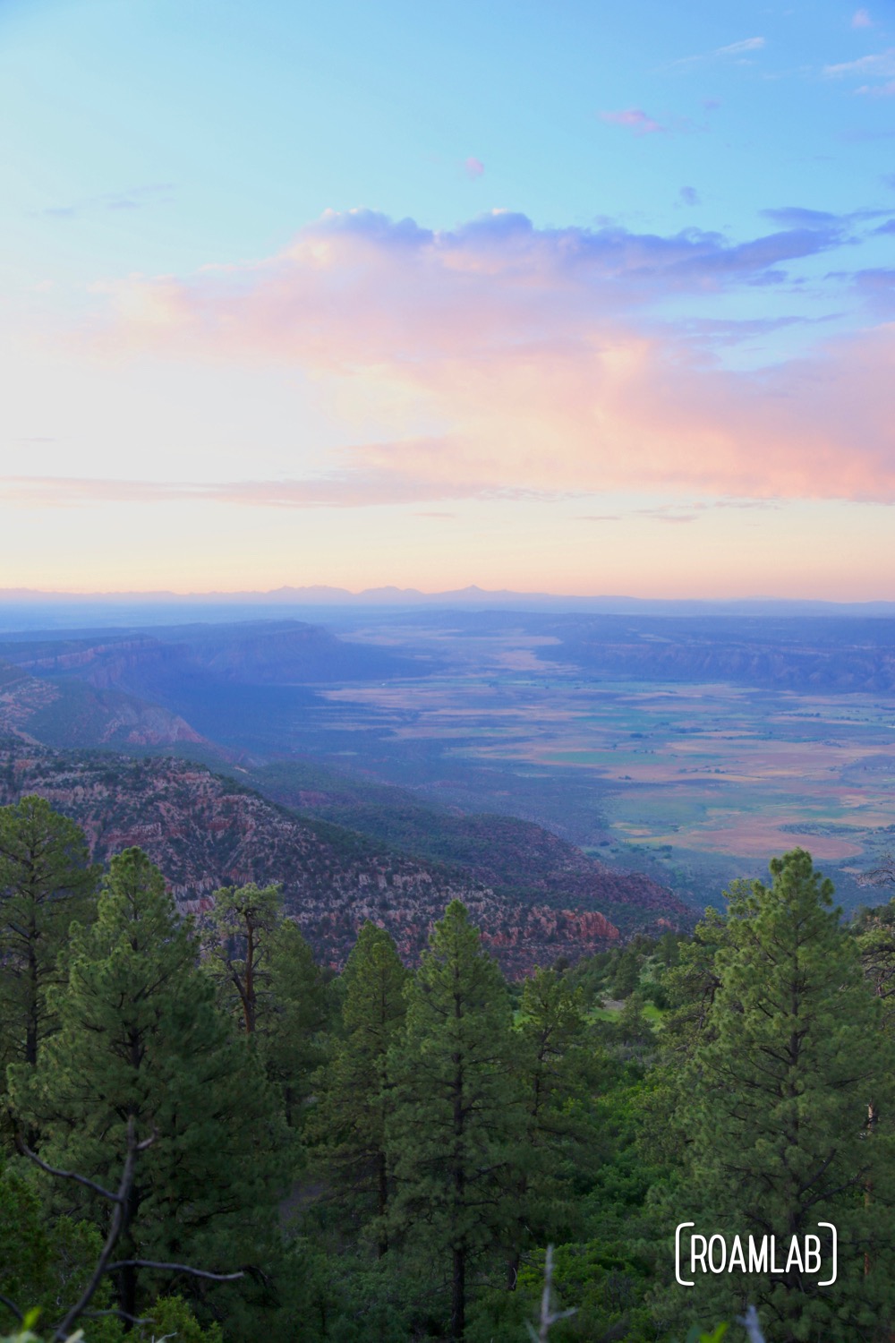 Sunset view of Paradox Valley, Colorado