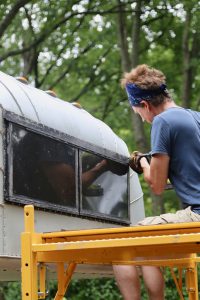 Step-by-step DIY replacing of a leaky vintage truck camper cabover window by installing a new, double paned, aerodynamic, and modern RV window.