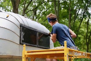 Step-by-step DIY replacing of a leaky vintage truck camper cabover window by installing a new, double paned, aerodynamic, and modern RV window.