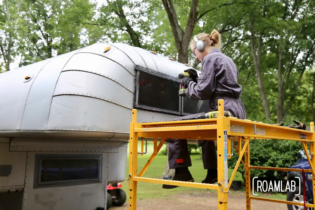 Step-by-step DIY replacing of a leaky vintage truck camper cabover window by installing a new, double paned, aerodynamic, and modern RV window.