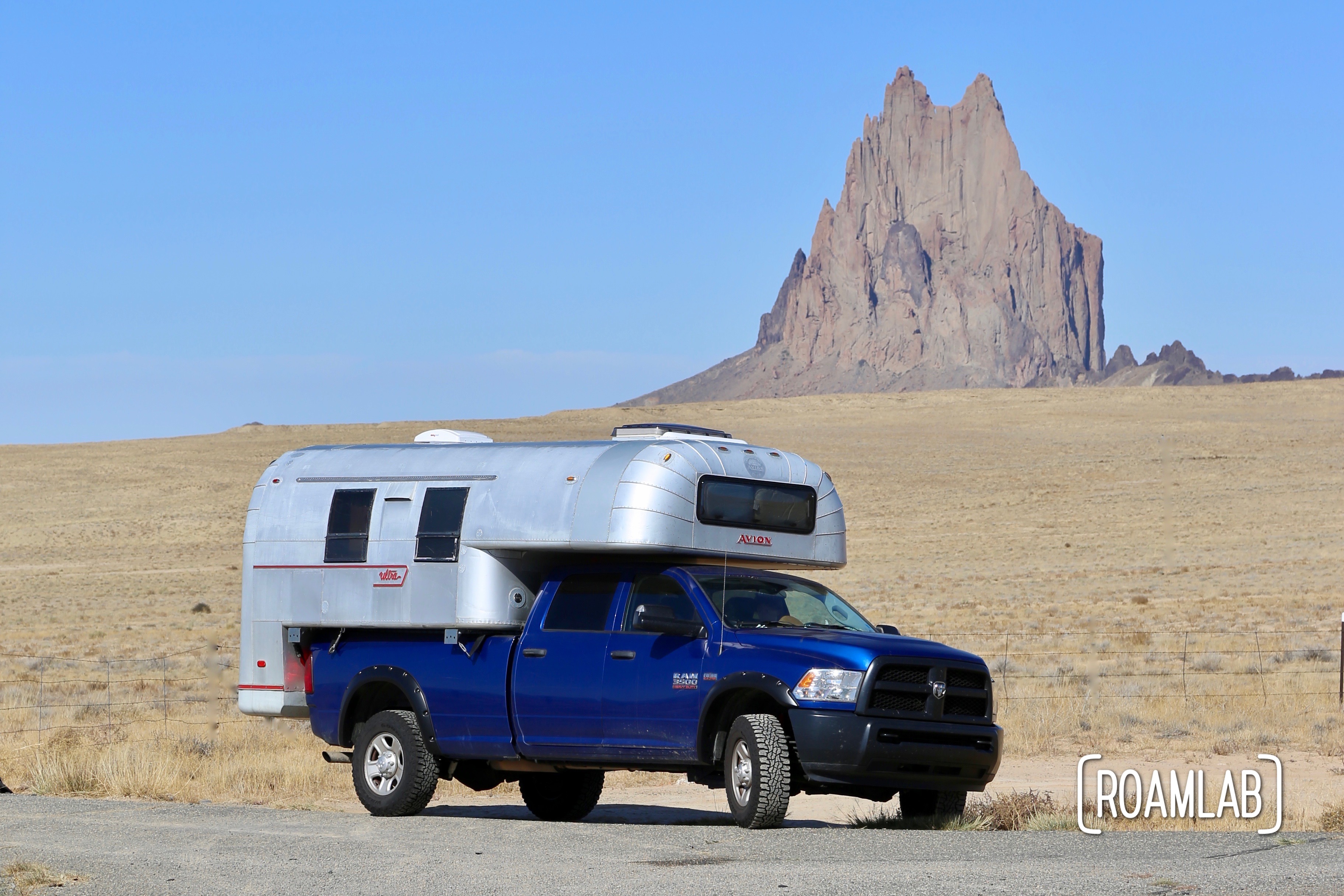 The Navajo people of Shiprock, New Mexico do not permit general access to this iconic site so we take a respectful shot from the highway.