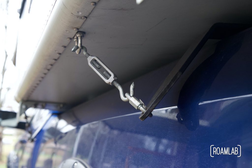 Rear tie down with fore-mount in the background