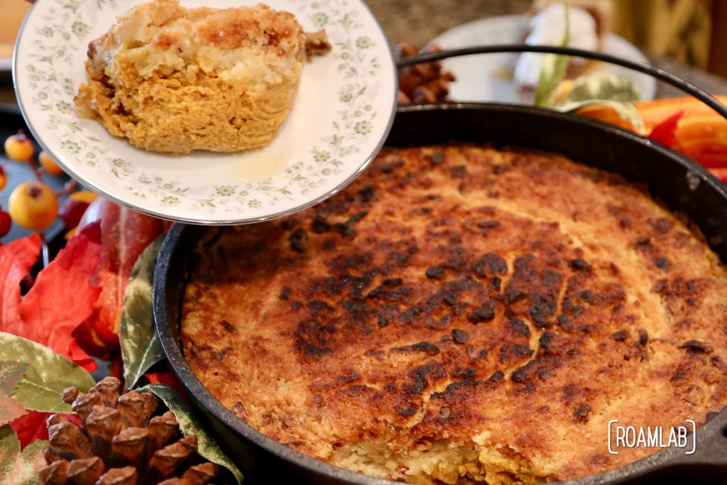 Dutch Oven Upside-Down Pumpkin Pie