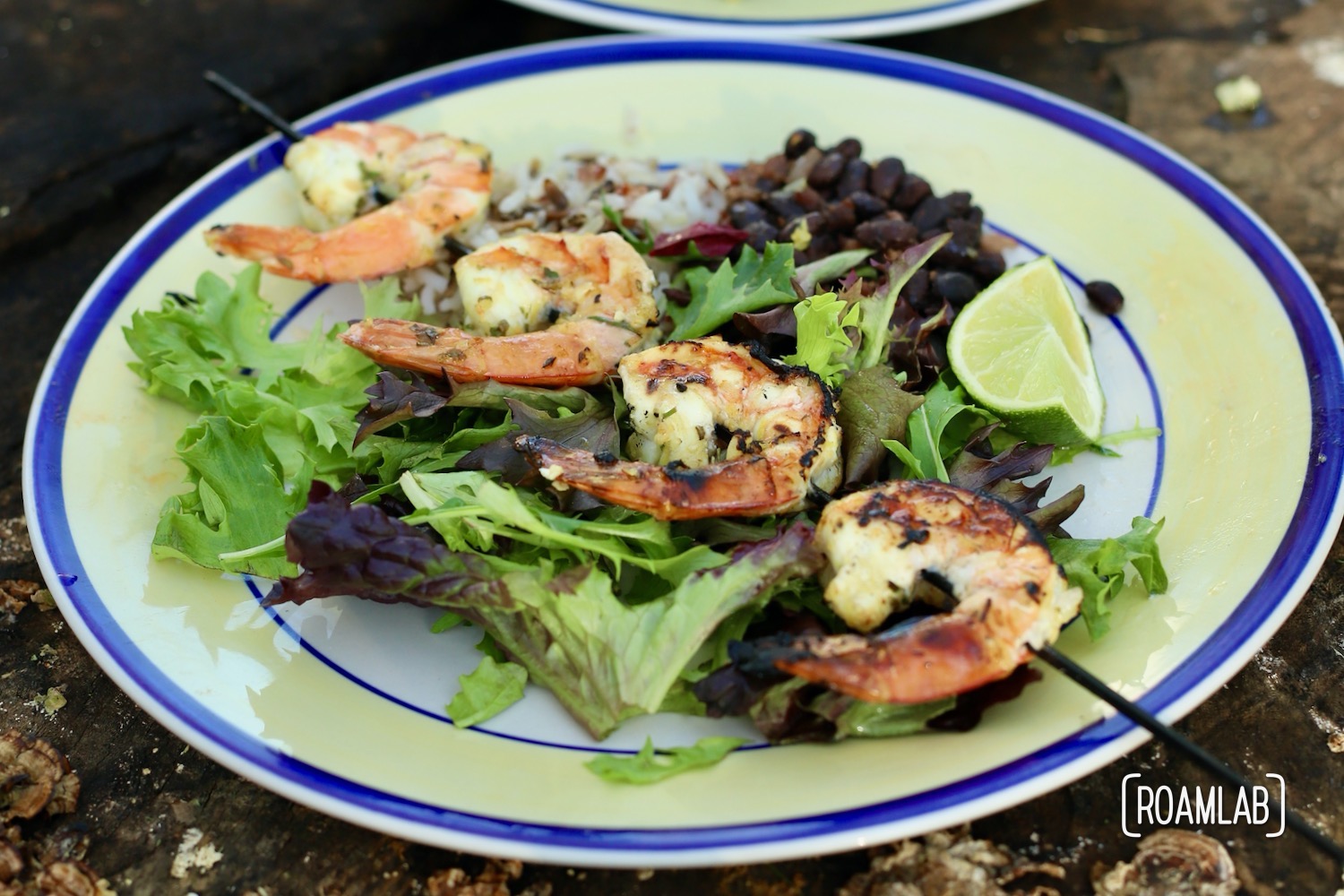 Mix a fresh marinade and up your seafood grilling game with this gourmet lemon herb shrimp skewers campfire cooking dinner recipe.